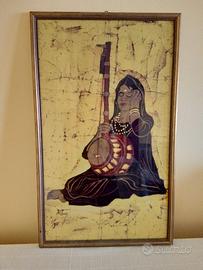 Dipinto Donna con Sitar