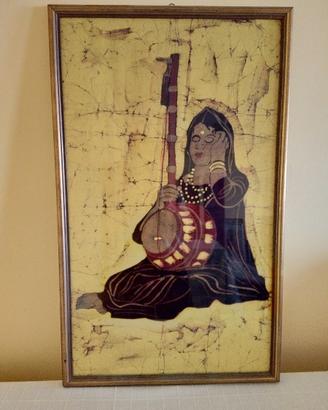 Dipinto Donna con Sitar