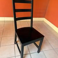 Sedie nere salotto cucina in legno ikea