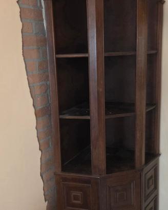 Angoliera in legno con mobiletto divisibile