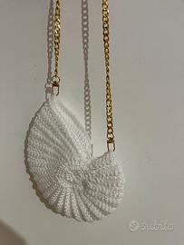 Borsa conchiglia bianca