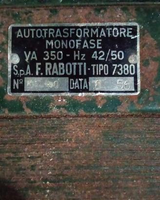 autotrasformatore monofase 350 VA