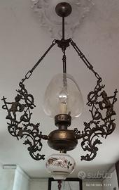 lampadario a saliscendi stile Liberty 