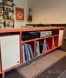 Mobile Consolle Hi-Fi Porta Vinili Artigianale