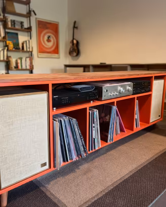 Mobile Consolle Hi-Fi Porta Vinili Artigianale