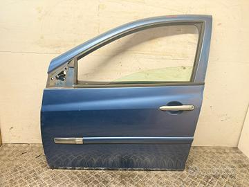 Porta anteriore sinistra Renault Clio 3 blu 5 port