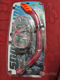 Maschera e boccaglio da adulto