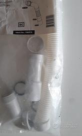 SIFONE FLESSIBILE LAVANDINO CON RACCORDO GOMITO