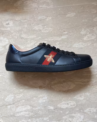 Gucci Ace Leather Low Trainers Nuove con cartellin