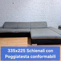 Divano Design con Penisola Poggiatesta XXL 