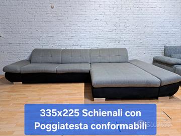 Divano Design con Penisola Poggiatesta XXL 