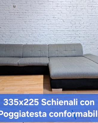 Divano Design con Penisola Poggiatesta XXL 