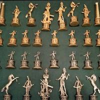 scacchiera in onice e argento 