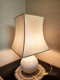 Lampada da tavolo abat jour vintage 70 ceramica