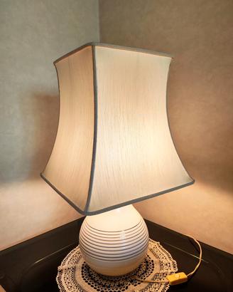 Lampada da tavolo abat jour vintage 70 ceramica