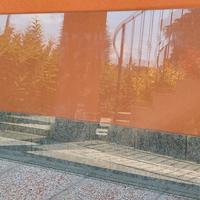 Doppio vetro temprato.