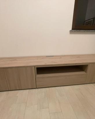 Mobile basso tv soggiorno rovere chiaro
