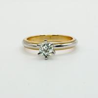 Solitario Tiffany oro 18 kt  ct. 0.71 cert GIA