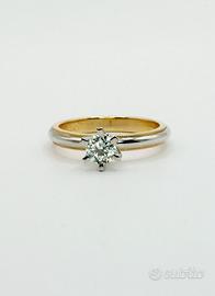 Solitario Tiffany oro 18 kt  ct. 0.71 cert GIA
