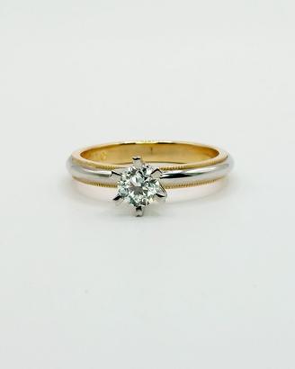 Solitario Tiffany oro 18 kt  ct. 0.71 cert GIA