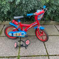 Bici bambino Paw Patrol 3-5 anni con rotelle