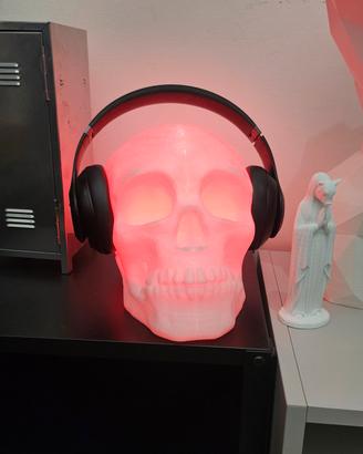 lampada led teschio porta cuffie 