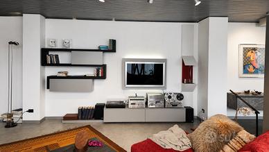 FIMAR Mobile con Porta TV girevole laccato/quercia