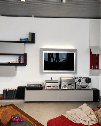 FIMAR Mobile con Porta TV girevole laccato/quercia
