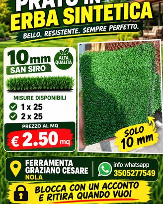 Prato sintetico 10mm fino al 31 ottobre 