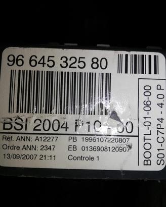 Centralina bsi CITROEN C3 1124cc benzina del 2007