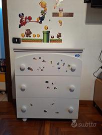 fasciatoio in legno con cassetti