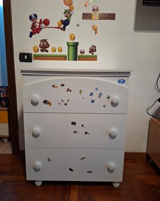 fasciatoio in legno con cassetti