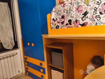 cameretta a ponte con soppalco