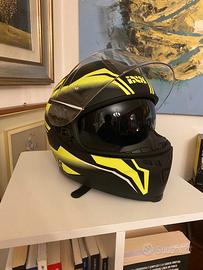Casco Moto IXS-taglia M-giallo fluo/nero
