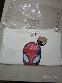 felpa spiderman 11-12 nuova 