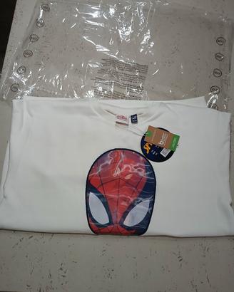 felpa spiderman 11-12 nuova 