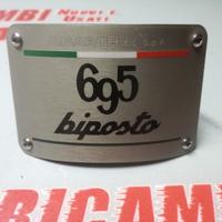 Targhetta abarth 695 biposto in titanio