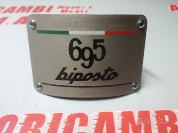 Targhetta abarth 695 biposto in titanio