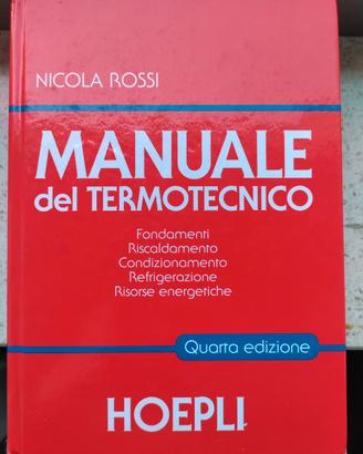 Manuale del termotecnico 4ª Edizione Nicola Rossi 