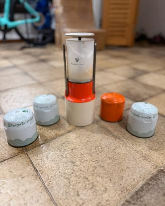 Lanterna a gas vintage 5 cartucce gas butano 190gm