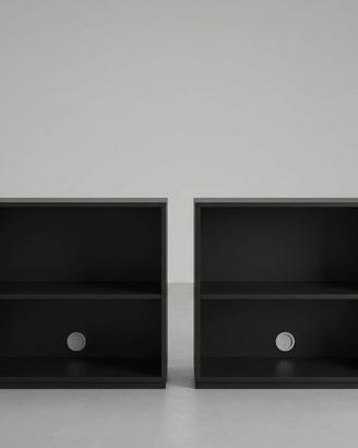Coppia Librerie Basse da Ufficio Porta TV Monitor