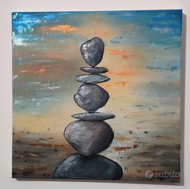 Quadro moderno e colorato Stone balancing