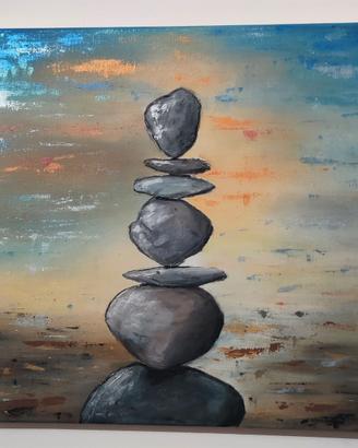 Quadro moderno e colorato Stone balancing