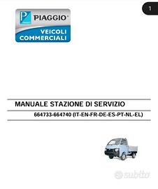 MANUALE D'OFFICINA PIAGGIO QUARGO E PORTER 