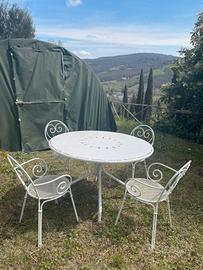 Tavolo da giardino (Vermobil) bianco con 4 sedie 