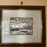 Quadro Vintage Bassorilievo Argentato