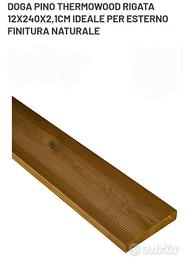 Doghe Listoni Legno Pino Thermowood 240cm×12x2.1