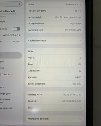 iPad Air 3ª gen Space Grey + Apple Pencil (1ª gen)