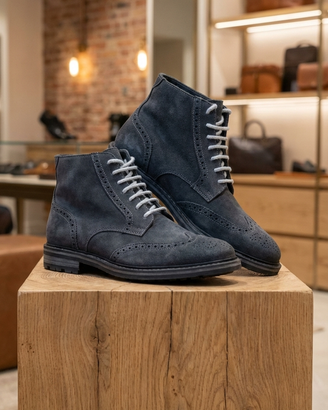 Stivaletti Geox Uomo in Camoscio Grigio Taglia 42