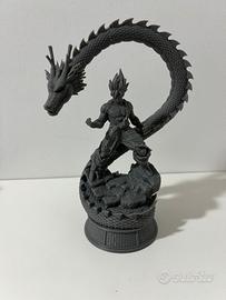 Kit Statuetta Goku e Drago Shenron 3D 15cm - PLA